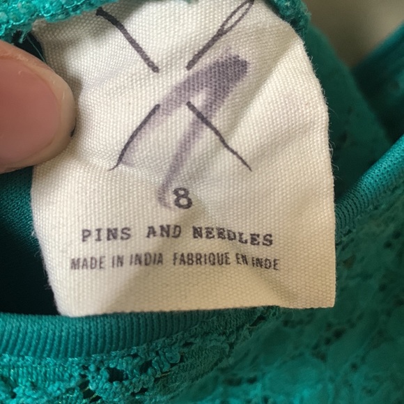π» HOST PICK π» Urban Outfitters Pins & Needles Green Lace Summer Dress - Picture 6 of 6